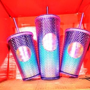 ❗SOLD❗Starbucks Ombre 🧜‍♀️ Tumbler 3pc set💜
